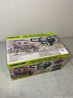 Box front view showing EverGear 3500 lb utility electric winch packaging