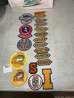 Full layout of all patches on table
