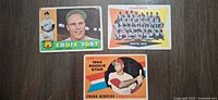 Fronts of Eddie Yost, Chicago White Sox team, Frank Herrera cards