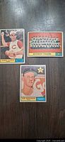 Fronts of all three 1961 Topps cards