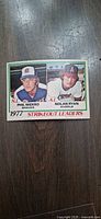 Front of the 1978 OPC #6 card showing Phil Niekro and Nolan Ryan with 1977 Strikeout Leaders caption