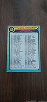 Front of 1979-80 O-Pee-Chee NHL Hockey checklist card #237