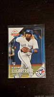 Front of Vladimir Guerrero Jr Topps Opening Day rookie card in sleeve