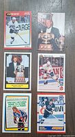 Overview of all six Wayne Gretzky cards laid out in two columns