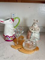 Group shot of all six bunny-themed kitchen items