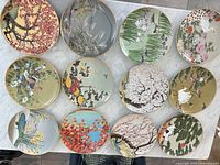 All 12 plates displayed front view