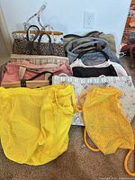 Group shot of all bags arranged in rows