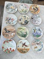 All 12 decorative plates front view