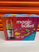 Front view of Magic Bullet blender retail box