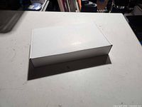 Top view of plain white sealed box