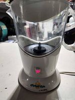 Front view showing whole appliance, power switch and logo