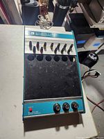 Full view of Bell & Howell Electro-Lab Design Console showing jacks, knobs and overall condition