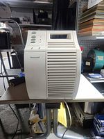 Front view showing Honeywell air cleaner grille and control panel