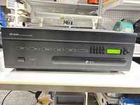 Front view showing model designation, display and controls