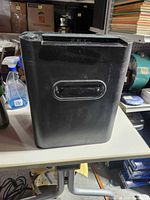 Front view of Royal 212X shredder showing bin and viewing window