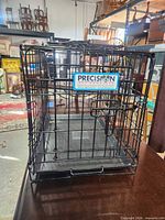 Front view showing Precision label, door and overall crate