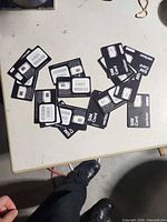 Scattered Verizon 4G LTE SIM card carriers showing SIMs and barcodes