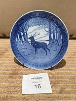 Front view of plate showing full stag scene and 1960 date