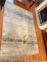 Full view of rug showing color, pattern and size