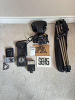 Group shot of all items laid out on carpet