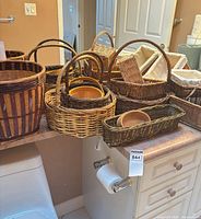 Group shot of all baskets on countertop