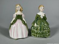 Front view of both Royal Doulton figurines