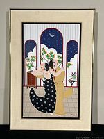 Front view of framed John Lim oil painting showing artwork, frame, mat