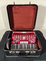 Accordion in open case