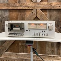 Front view of Teac CX-310 cassette deck showing overall condition