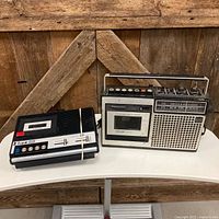 Front view of Viking CS 516 cassette player and Panasonic radio cassette player