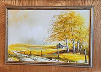 Front view of framed oil painting showing entire artwork