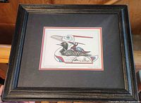 Front view of framed print showing artwork and frame