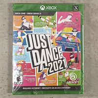 Front of sealed Just Dance 2021 Xbox game case