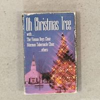 Front of cassette case showing title Oh Christmas Tree and cover art
