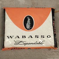 Front of sealed Wabasso Dependable cotton bed sheets package