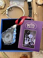 Kilkenny crystal ornament boxed with booklet, spare watch bands visible