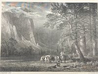 Full image of Yosemite Valley print showing landscape and figures