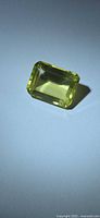 Emerald-cut lemon citrine front view