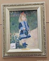 Full view of framed Renoir print