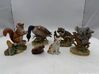 front view of all six figurines