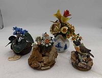 Group shot of four sculptures