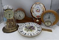 All six clocks displayed together