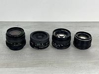 Front view of all four lenses side by side
