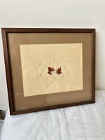 Front view of framed botanical artwork