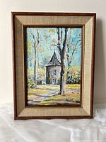 Full view of framed painting