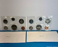 Two sealed 1968 Canadian mint sets shown side by side on white background