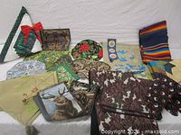 Group shot of all textiles laid out