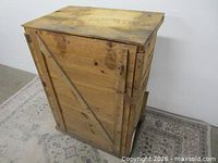 Front and top view of solid pine cabinet