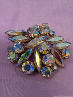 Front view showing rhinestone arrangement and colour
