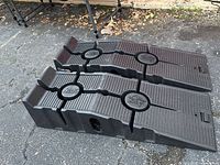 Top angled view of both ramps showing tread surface and overall design